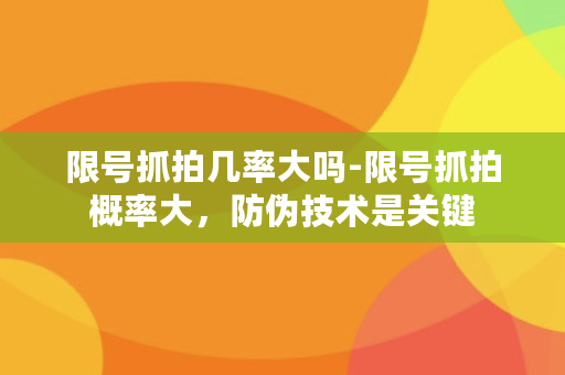 限号抓拍几率大吗-限号抓拍概率大，防伪技术是关键