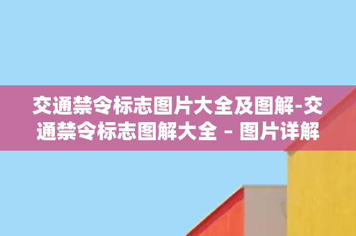 交通禁令标志图片大全及图解-交通禁令标志图解大全 – 图片详解与说明