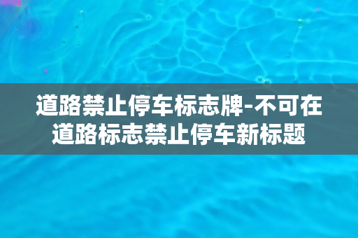 道路禁止停车标志牌-不可在道路标志禁止停车新标题