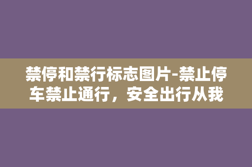 禁停和禁行标志图片-禁止停车禁止通行，安全出行从我做起