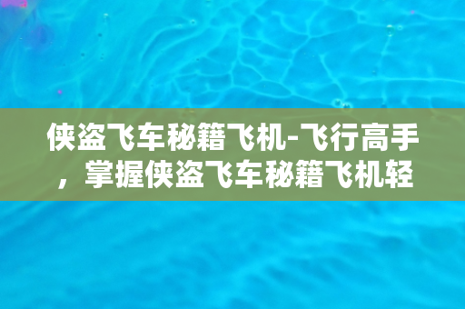 侠盗飞车秘籍飞机-飞行高手，掌握侠盗飞车秘籍飞机轻松飞天！