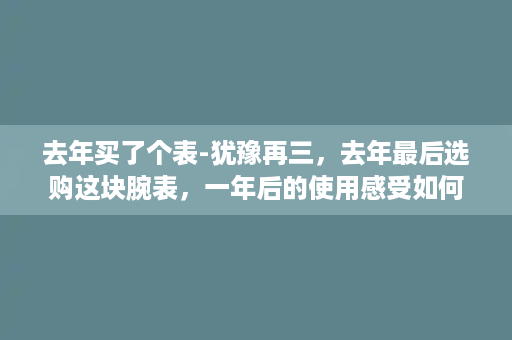 去年买了个表-犹豫再三，去年最后选购这块腕表，一年后的使用感受如何？